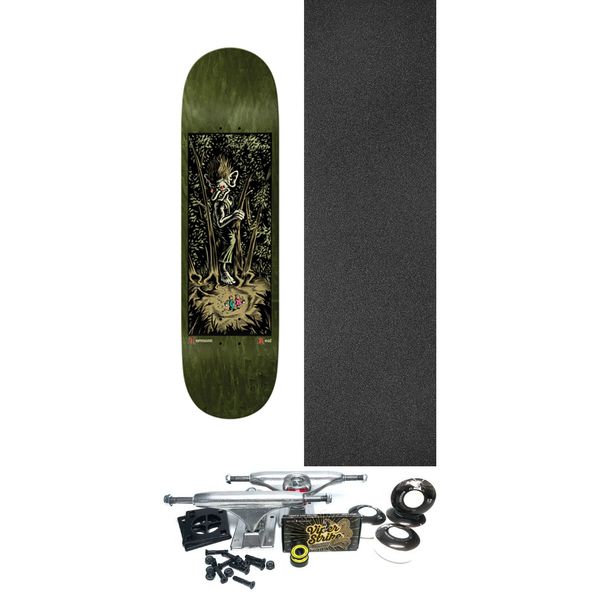 Real Skateboards Hermann Stene Fairy Tail Green Skateboard Deck - 8.28" x 32" - Complete Skateboard Bundle